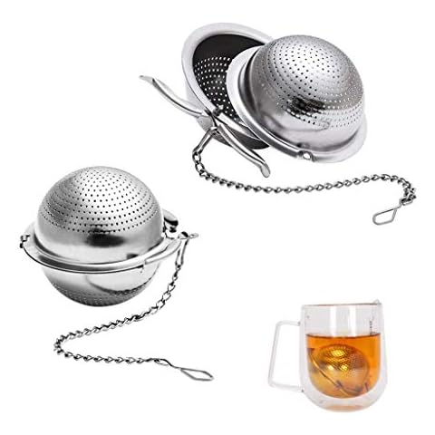 Colador De Té Esférico De Acero Inoxidable Con Cadena Cover