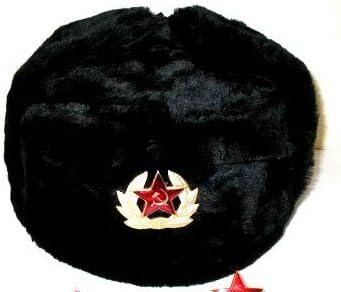 Hat Russian Soviet Army KGB Fur Militaryhat Ushanka BL Size 58