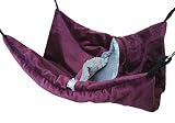 PAWSINSIDE Small Animal Hammock Ferret Rat Cozy Hanging Bed Cage Hammocks Hideout (M, Purple)