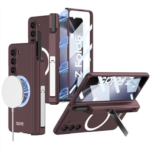 Coque pour Galaxy Z Fold 5 antichoc étui rigide béquille chargeur sans fil