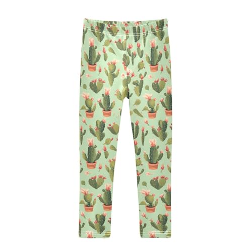 KLL Western Cactus Plant Plants Sage Toddler Girls Cotton Pants Stretch High Waisted Pants Sports