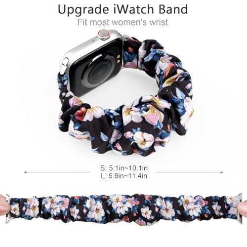 Image of Greatfine Scrunchie Band Compatible with Apple Watch Bands 38mm 40mm 41mm 42mm 44mm 45mm 46mm 49mm Women, Elastic Scrunchie Watch Strap for iWatch Watch Series 11 10 9 8 7 6 5 4 3 2 1 SE 3 2 Ultra 3 2