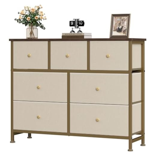 OLIXIS 7 Drawer Fabric Dresser, Storage Tower for Bedroom and Closet