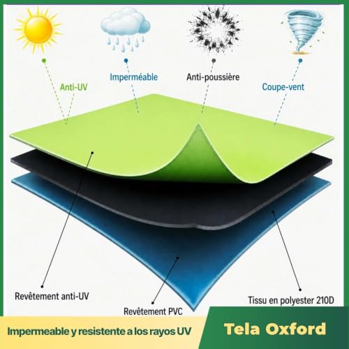 Miniatura 5 de Fundas Para Sillas Jardin Exterior Funda Sillas 114x85x65 Cm Impermeable