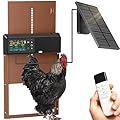 Automatic Chicken Coop Door Solar Powered with Timer&Light Sensor Remote Control 4Modes,Adjustable Anti-Pinch Strength&Weather Poof