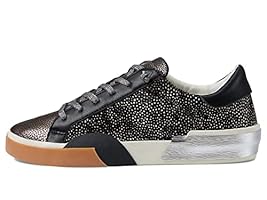 Dolce Vita Women&#039;s Zina Sneaker, Black Spotted Calf Hair, 7.5