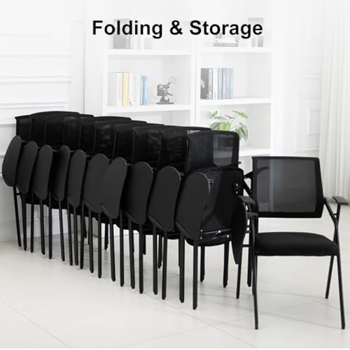 2 PCS Cadeira Com Mesa Anexa Para Adultos,Cadeira De Conferência Ergonômica Para Sala De Aula De Esp