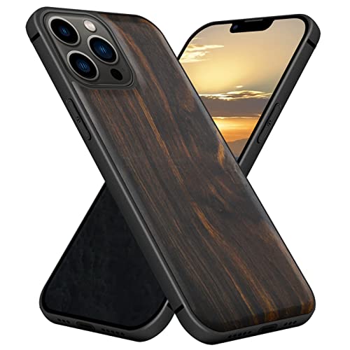 Coque bois iPhone 13 Pro Max chic pour le bureau et les sorties urbaines
