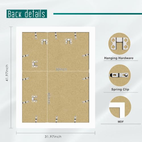 Image of Picrit 30x40 White Picture Frame, Poster Frame for Wall, 3 Pack