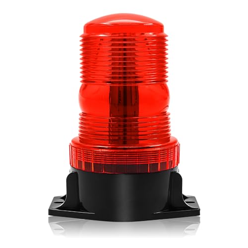 Biqing 1pcs gyrophare rouge pour chariot élévateur, 30 led girophare led vehicule 12v 24v pour camions, tracteurs, chariots élévateurs, utv, voitures, bus