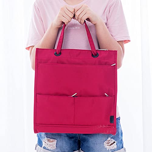 Document Bag Business Portable Leisure Shoulder Bag Briefcase Document Pocket Large Capacity Multi-Color Optional File Folder (Color : Purple)4