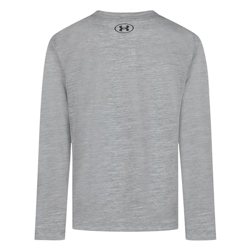 Image of Under Armour Boys' Long Sleeve Logo Graphic T-Shirt, Lightweight & Breathable, Relaxed Fit