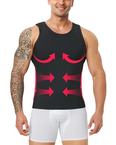 Men's Compression Shirt Slimming Tank Top Gynecomastia Shapewear Undershirt Tummy Control Body Shaper - Main Image