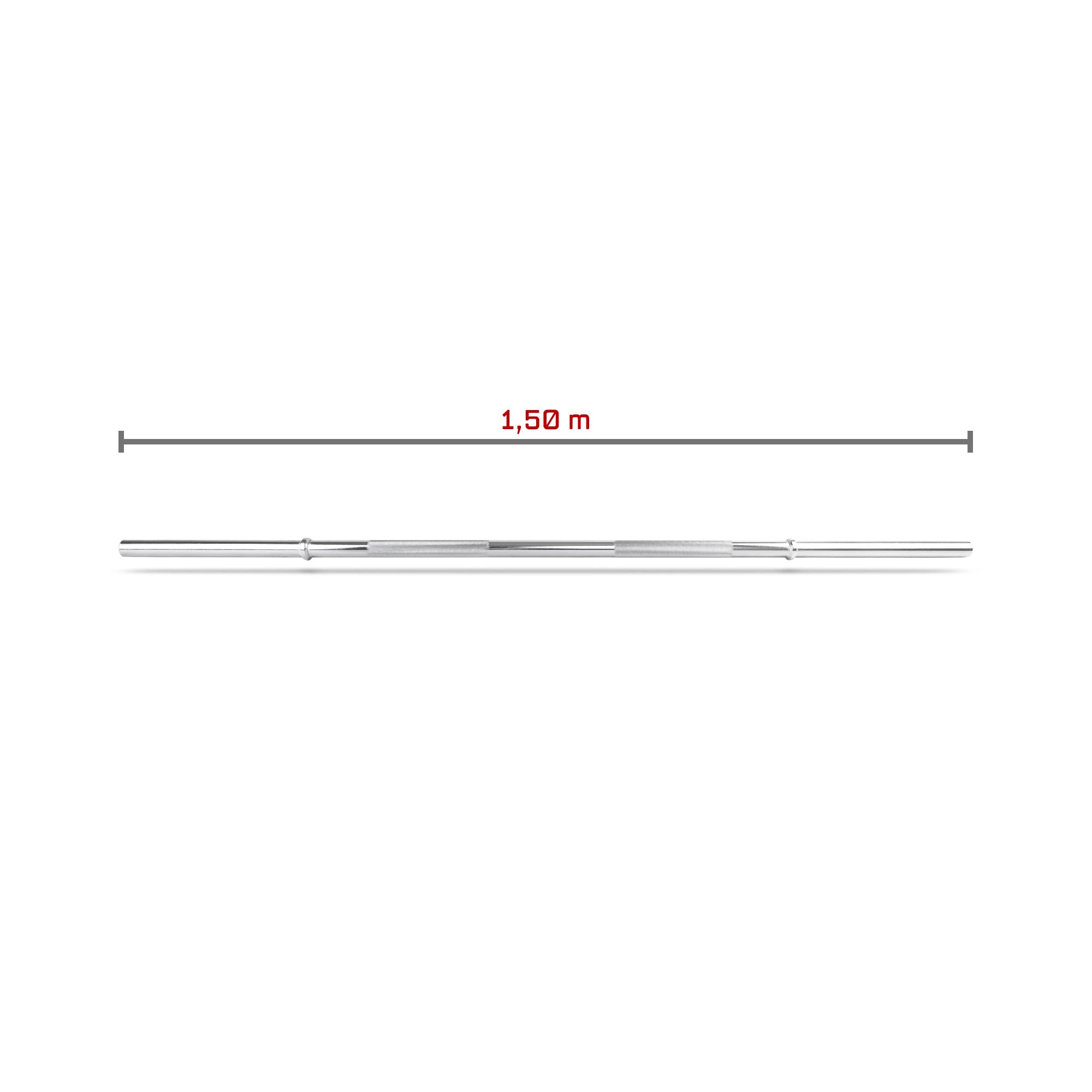 Langhantelstange Curved Ø30mm 120 150 160 180 cm Hantelstange lang verchromt mit Federverschluss belastbar für Krafttraining Home Gym Fitness Studio kompatibel mit 30mm Hantelscheiben