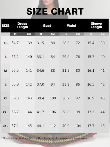 Image of Plus Size Maxi Dress for Women V Neck 3 /4 Sleeve Wrap Dress