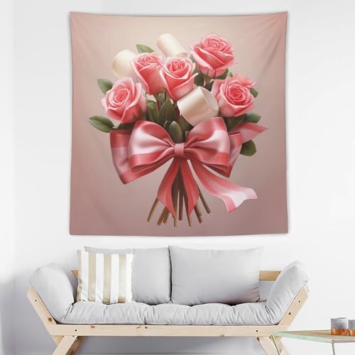 Tapisserie murale esthétique de Saint-Valentin pour célébrer l'amour dans votre salon