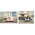 Regalo My Cot Portable Toddler Bed, Includes Fitted Sheet, Pink & My Cot Extra Long Portable Bed, Includes Fitted Sheet, Gray 54x28x12 Inch Pack of 1