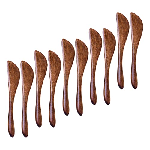 10pcs Phoebe Jam Cream Smoother Wood Cutter Butter Spatula Kitchen Butter Scraper Simple Spatula Kitchen Gadget Butter Spreader Wooden Spatula Home Kitchen Supply