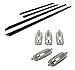 Produktbild 4X Zierleisten Türleisten Seitenleisten Leisten Unten Set + 26 Befestigungs Clips