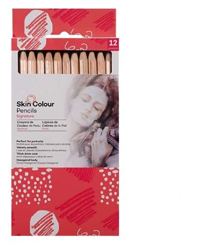 Levin Skin Tone Colour Pencils for Artist Set of 12 Ideal for Expressive Portrait Drawings - Perfect for Beginners and Professionals, Children and Adults Colouring Pencils.-picture-11