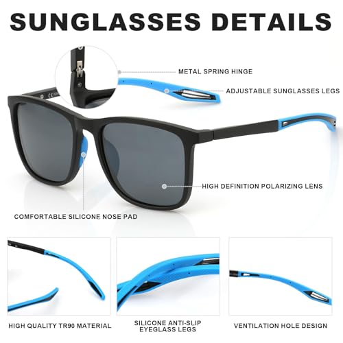 Image of SKYOAK Superior Large 158MM XXL Polarized Sunglasses Men Women, Scratch /Saltwater Resistant /Oleophobic Coating Lens
