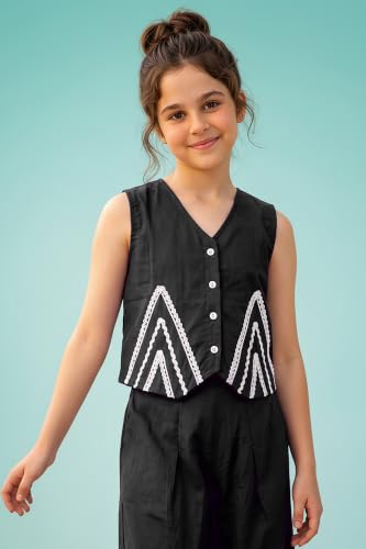 Image of Fashion Dream Girls Cotton Blend Embroidered Co-Ord Set|Coord Set|Combo Set|Kids Clothes for Girls