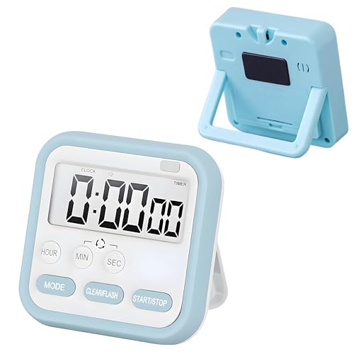 Image of Digital Kitchen Timer & Stopwatch, Large Digit Countdown, Loud Alarm Clock with Back Magnetic Retractable Stand for Cooking,Baking, Study Table, Office, Gym, Athlete and Student Accessories