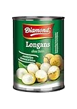 DIAMOND Longans ohne Stein, für Desserts, Suppen und Süß-Saure Speisen - 6 x 580 ml