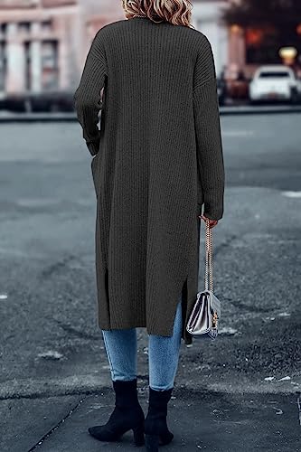 Image of Danedvi Long Cardigan Sweaters Women Trendy Open Front Coat with Pockets