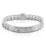 Dankadi Fashion Men Silver Jewelry Classic Bracelet 925 Sterling Silver Exquisite Carving Totem Bracelet 10 MM 7 