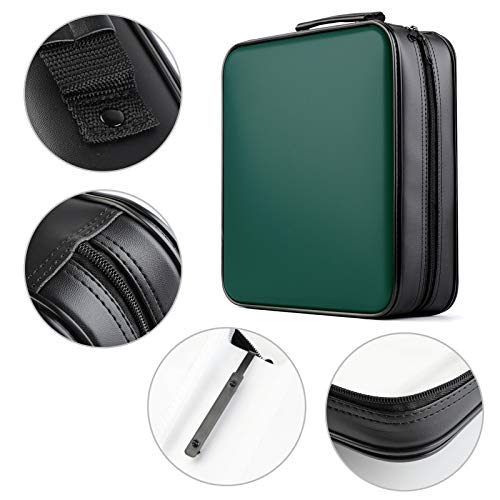 Timcorr Cd Case Dvd Holder Storage: 320 Capacity Dvd Case Organizer Large Cd Storage Protective Dvd Binder Cd Wallet Portable Disc Holder Folder Blu Ray Album Sleeves Hard Cd Carrying Bag For Car (Dark Green) #TOP3