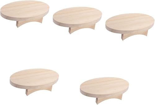 EXCEART 5 piezas de joyería de almacenamiento de flores color de madera elevador de madera multiusos mini plantas de escritorio soporte para el