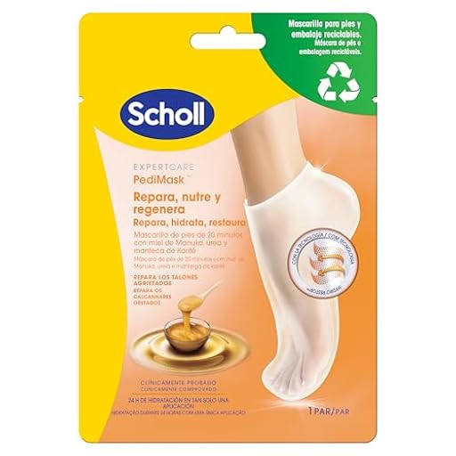 Dr. Scholl´s PediMask, Mascarilla para Pies Suaves con Miel de Manuka, Urea y Karité, Hidratación Profunda, Calcetines para Pies con Callos, Durezas y Grietas, Embalaje y Mascarilla Reciclables | Ya disponible en tu tienda friki favorita! En mundofriki.es!