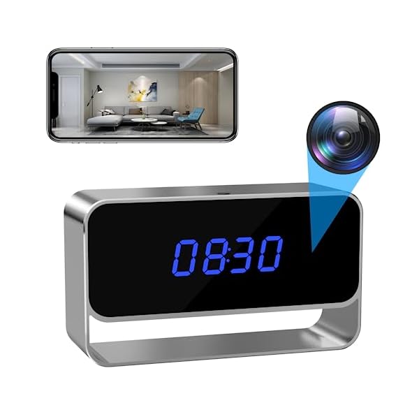 LIBREFLY Hidden Camera Clock FHD 1080P WiFi Spy Camera Mini Wireless Nanny Cam Indoor Home Office Security Night Vision Motion Detection