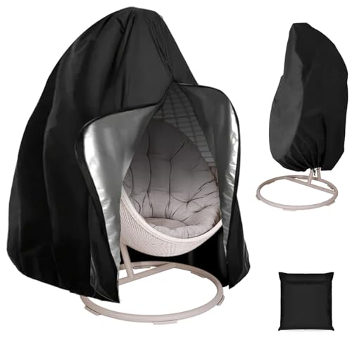 SINRAD 230 * 200CM Housse de Chaise Suspendue, Couverture Imperméable Protection pour Œufs Chaise, Housse Oeuf Suspendu Extérieur, 210D Oxford Hanging Chair...
