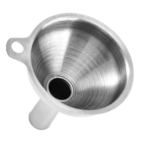 TOYZFRIENDY Edelstahl Trichter Klein Wiederverwendbar Multifunktional zum Befüllen von Flaschen Öl Essig Wein Saft mit Aufhängeöse für Küche und Haushalt