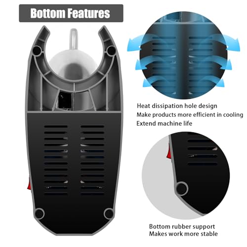 INSELY Electric Ice Shaver Snow Cone Maker Prevent Splash Stainless Steel 4 Blade Machine,200lbs/hr with Ice Pick for Home and Commercial Use（Silver） - Thumbnail 5