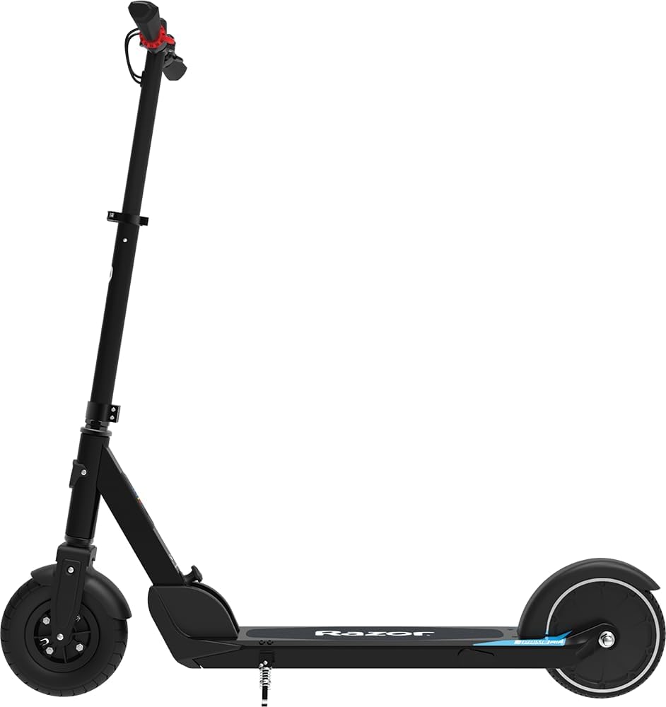 Razor E Prime Air Adult Electric Scooter - Up to 15 mph, 8" Air Filled Front Tire, Rear Wheel Drive, 250W Brushless Hub Motor, Lightweight Aluminum Frame, Anti-Rattle System, Foldable