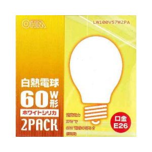 �z���C�g�V���J�d��60W�` 2�p�b�N LW100V57W2PA