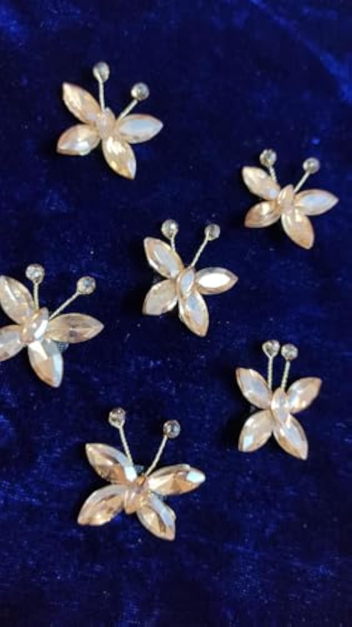 Manrav Pack Of 6 Brown Hair Butterfly Clips, Decorative Accessories