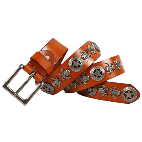 Ceinture cloutée cuir véritable style punk rock gothique