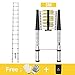 Finether 5m Escalera Telescópica de Aluminio, Escalera Extensible, Escalera Multipropósito Portátil con...