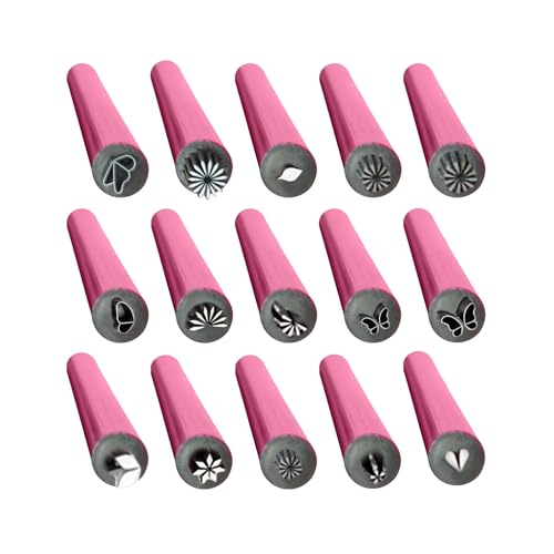Tampons en métal pour nail art motif fleur et outils de stamping de 6 motifs