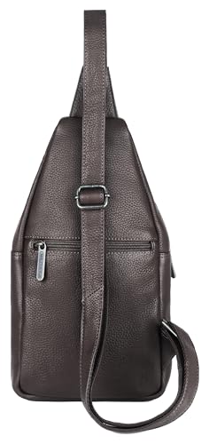 Image of WildHorn Leather Sling Crossbody Bag for Men, Stylish Chest Shoulder Bag for Men Women, Adjustable Strap for Commuting Travel Outdoor Activities Cycling