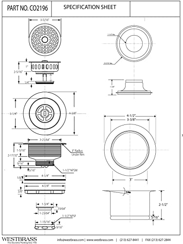 Combo Pack colador 3-1/2" estilo poste para cocina miniatura 2