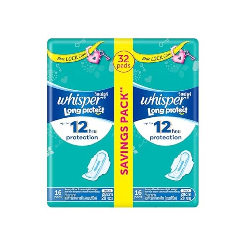 Whisper Wings Heavy Flow Pads 32pk Super Value Pack