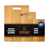 FABRICATION EUROPÉENNE: Chaque planche à découper est fabriquée en Europe selon des standards élevés de qualité et de savoir-faire artisanal. Contrairement aux planches en bambou classiques, nos planches professionnelles en hêtre européen offrent plus de stabilité, de durabilité et une finition élégante pour un usage quotidien.