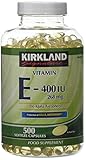 Kirkland Vitamina E-400 IU de dl- alfa tocoferol 268 mg 500 Cápsulas Softgel