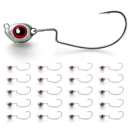 Fish Eye Swimbait Jig Heads, Weighted Hooks for Bass Fishing