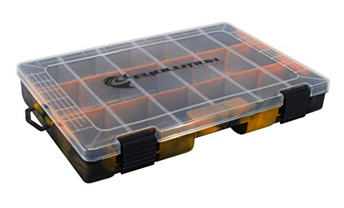 Evolution Fishing 3600 Drift Series QuikLatchTackle Tray Multi Pack of 4 – Orange, Colored Tackle Box Organizer with Removable Compartments, 2 Latch Closure, Utility Box Storage